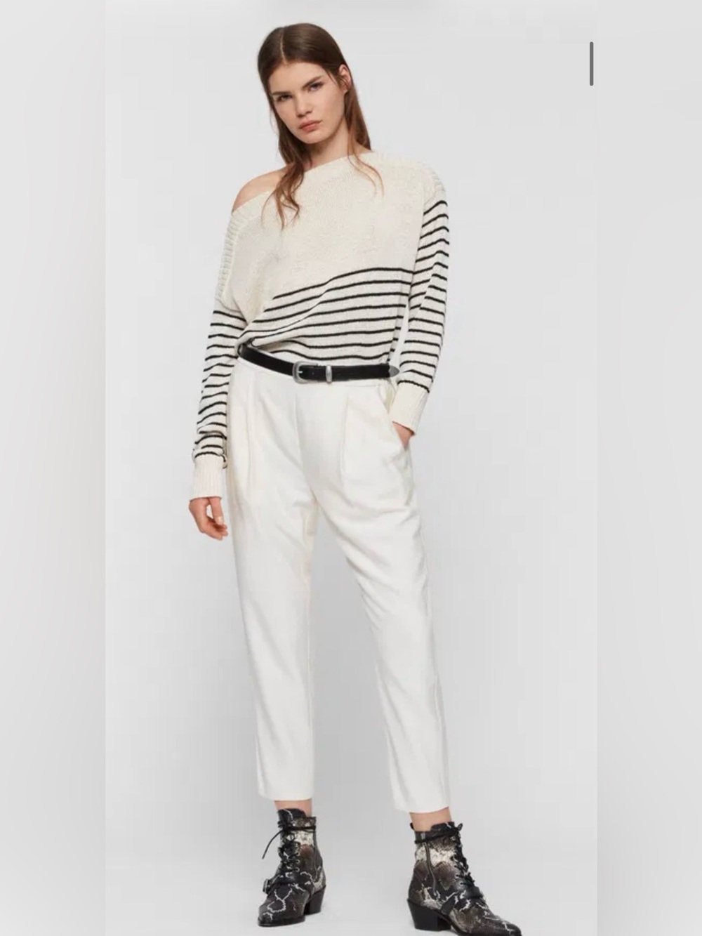 AllSaints Ives Breton Striped Sweater – Size Medium